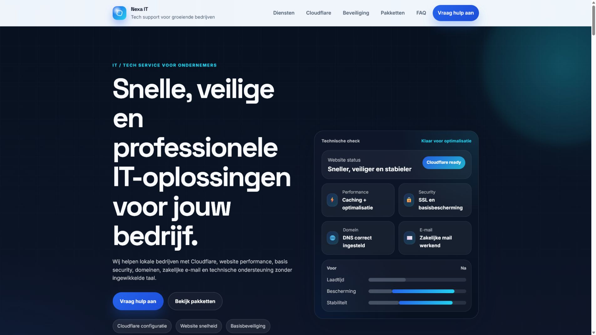 Preview van Nexa IT website